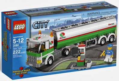 LEGO Set-Tank Truck-Town / City / Gas Station-3180-1-Creative Brick Builders
